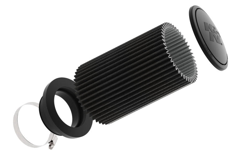 K&N Universal Air Filter (4in. Flange / 6in. Base / 5.25in. Top OD / 9.25in. Height) RU-3112HBK