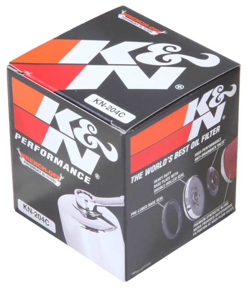 K&N Honda / Kawasaki / Arctic Cat / Suzuki / Triumph / Yamaha 2.688in OD x 2.969in H Oil Filter KN-204C