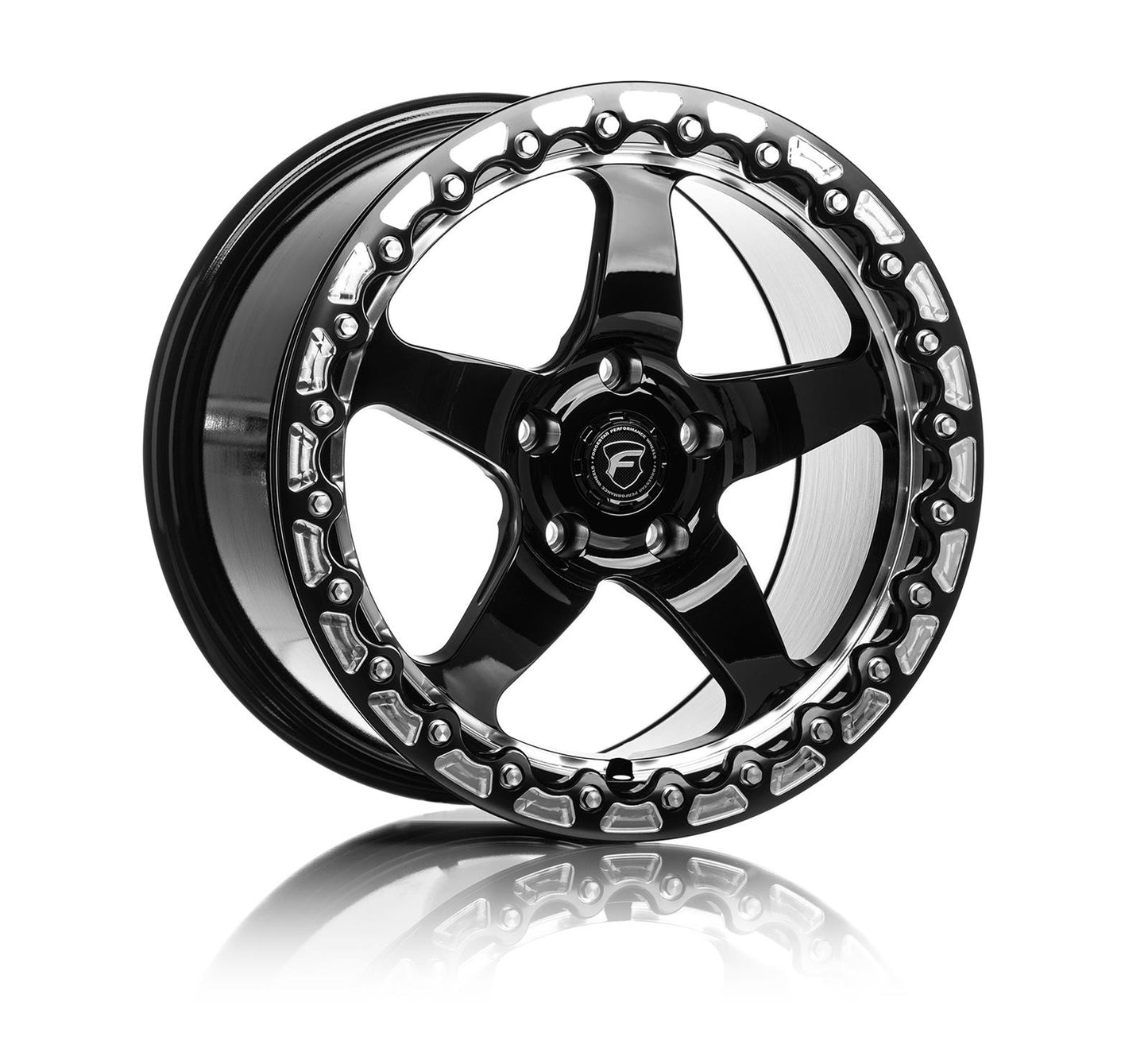 Forgestar D5 Drag Beadlock Gloss Black Machined Wheels F00170071P30