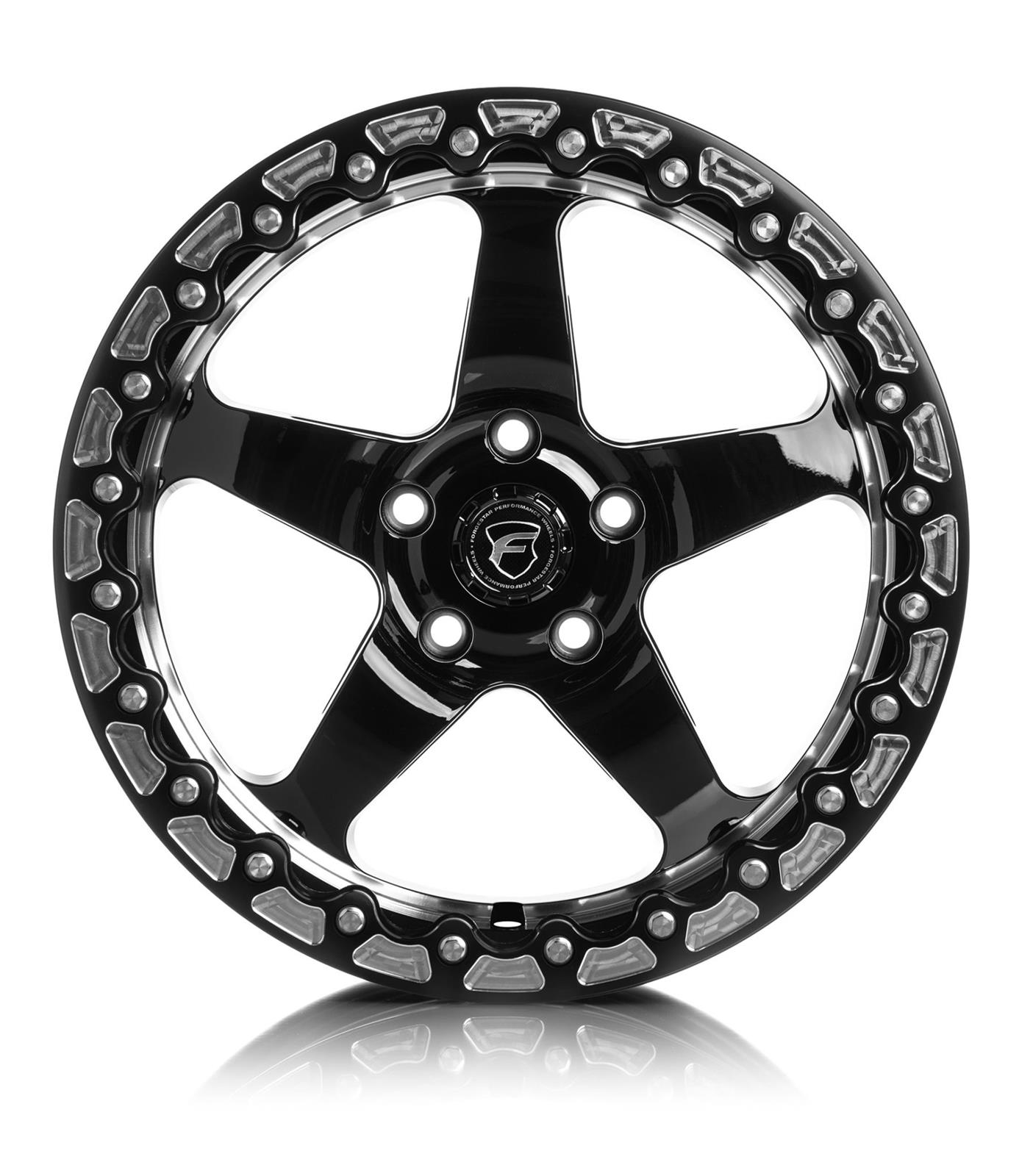Forgestar D5 Drag Beadlock Gloss Black Machined Wheels F00170071P30