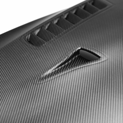 Seibon 09-15 Nissan Skyline R35 GT-R ES Style Dry Carbon Fiber Hood HD0910NSGTR-ES-DRY