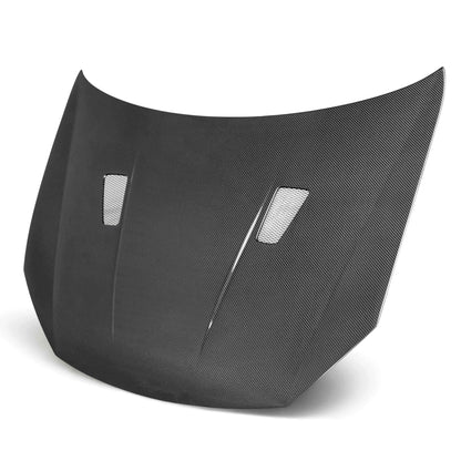 Seibon 10-11 VW Golf GTI 5K/MK6 TM Carbon Fiber Hood w/ Shaved Emblem HD1011VWGTIB-TM