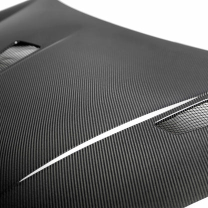 Seibon 10-11 VW Golf GTI 5K/MK6 TM Carbon Fiber Hood w/ Shaved Emblem HD1011VWGTIB-TM