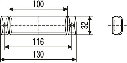 Hella LED Marker Light Assemblies 008645011
