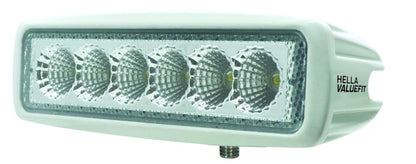 Hella Value Fit Mini Flush Mount 7.7in - 18W White Housing Flood Beam LED Light Bar 357203051