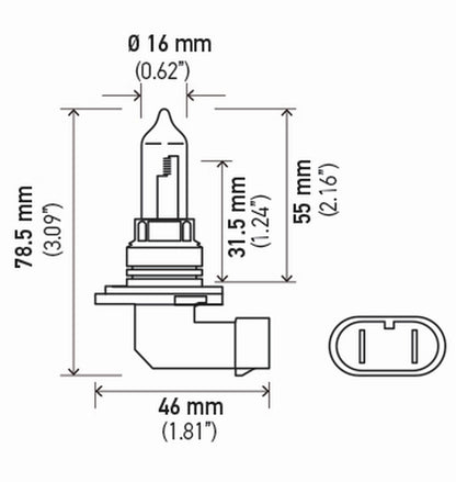 Hella Standard Series Light Bulbs 9005TB