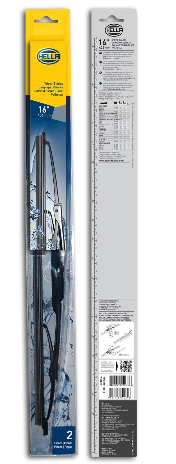 Hella Standard Wiper Blades 9XW398114016