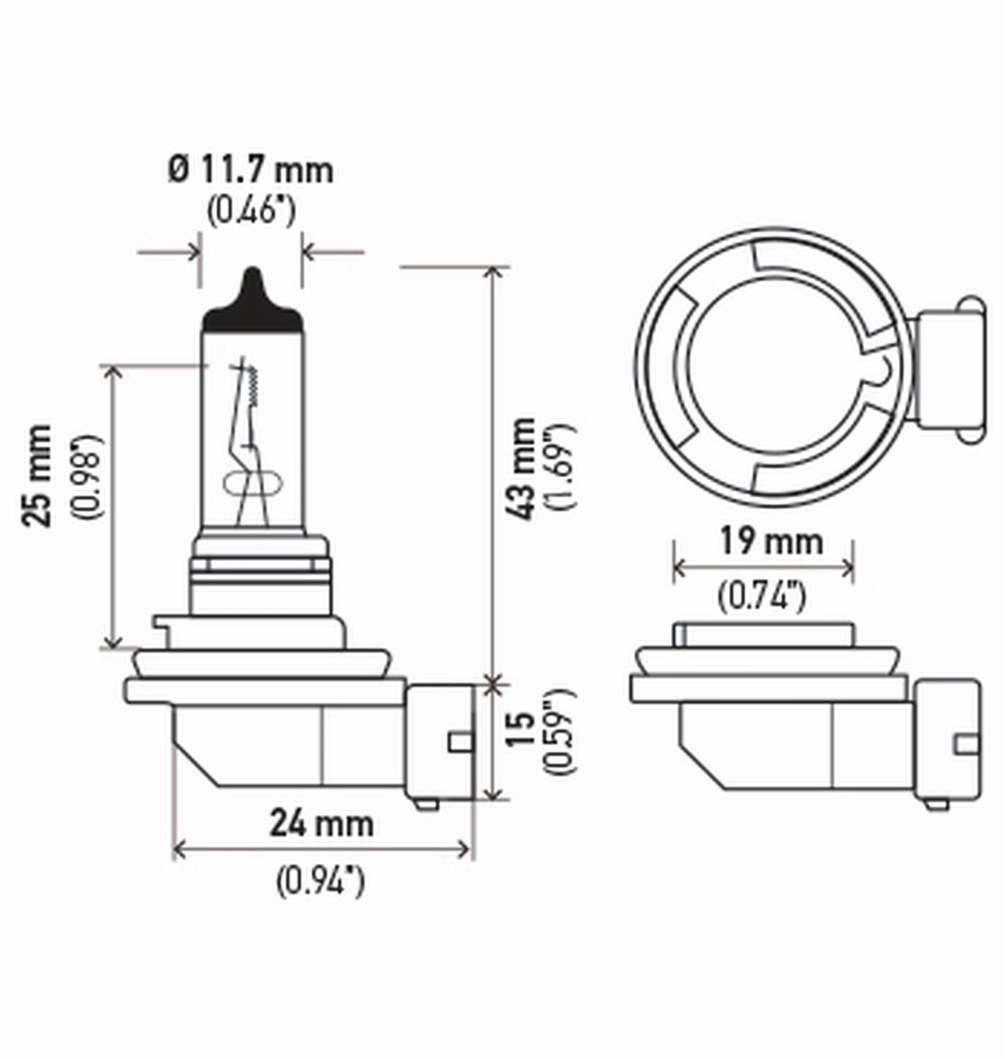 Hella Standard Series Light Bulbs H11TB
