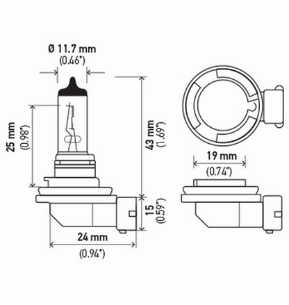 Hella Standard Series Light Bulbs H11TB