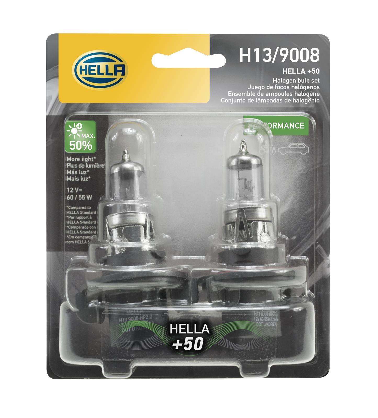 Hella High Performance Series Light Bulbs H13P50TB