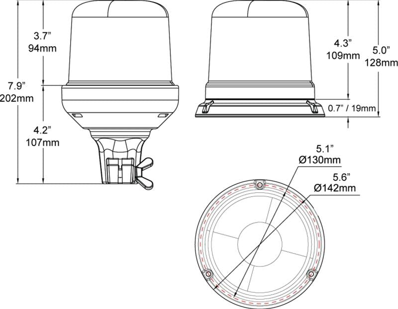 Hella K-LED Beacon Lights H27112011