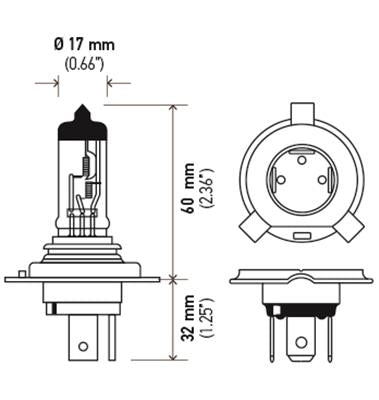 Hella High Wattage Series Halogen Light Bulbs H4 130/90W
