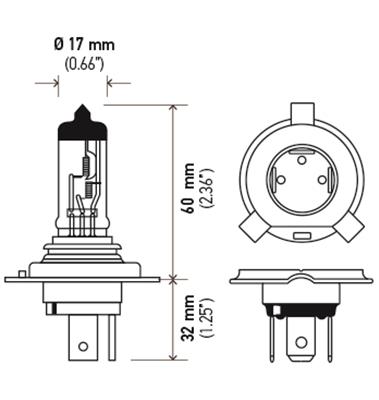 Hella Halogen Light Bulbs H4 24V