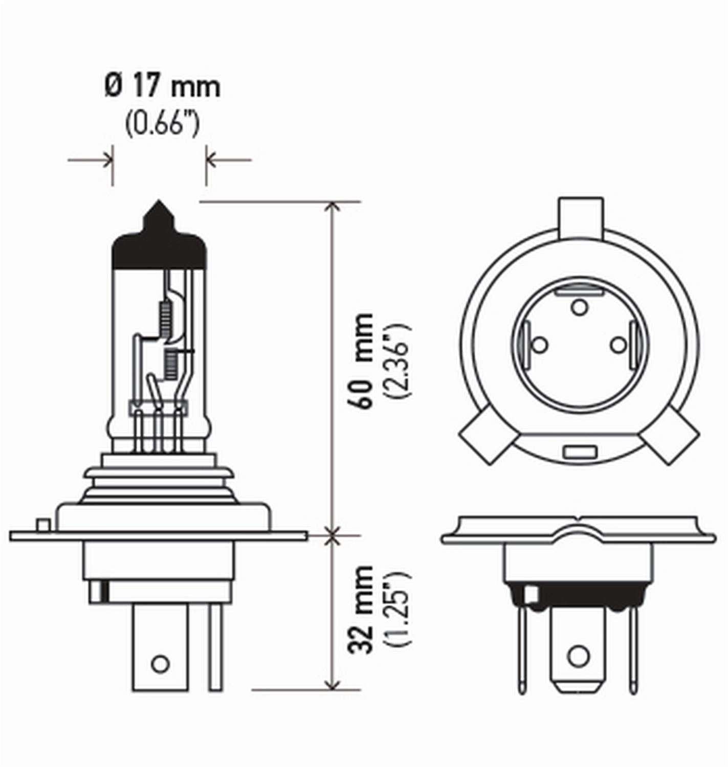 Hella Standard Series Light Bulbs H4SB