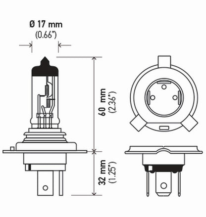 Hella Standard Series Light Bulbs H4SB