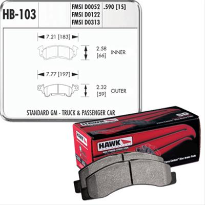 Hawk Performance HP Plus Brake Pads HB103N.590