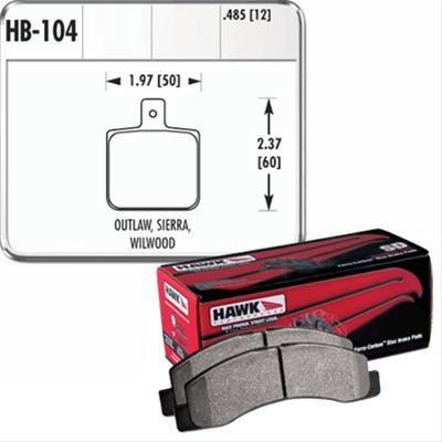 Hawk Performance HP Plus Brake Pads HB104N.485