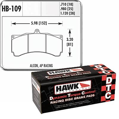 Hawk Performance DTC 70 Brake Pads HB109U1.12