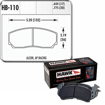 Hawk Performance Blue 9012 Racing Brake Pads HB110E.654