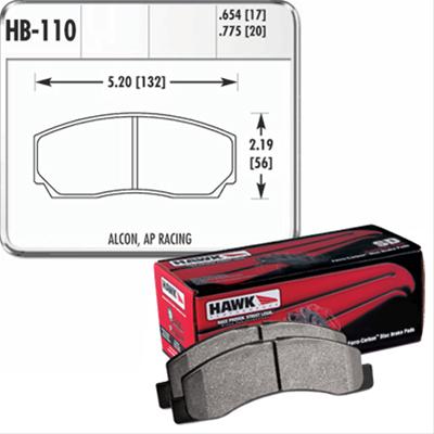 Hawk Performance HP Plus Brake Pads HB110N.654