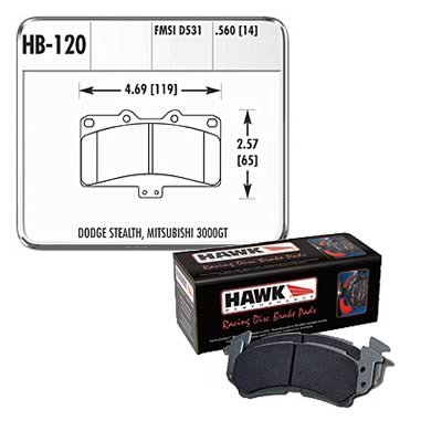 Hawk Performance Blue 9012 Racing Brake Pads HB120E.560