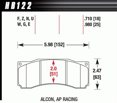 Hawk Performance DTC 60 Brake Pads HB122G.710