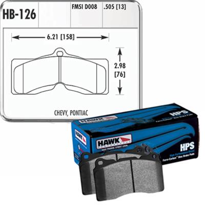 Hawk Performance HPS Brake Pads HB126F.505