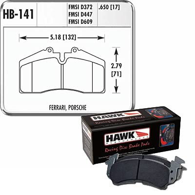 Hawk Performance Blue 9012 Racing Brake Pads HB141E.650