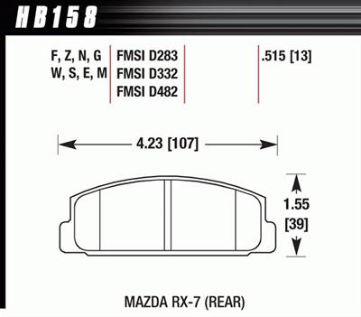 Hawk Performance DTC 60 Brake Pads HB158G.515