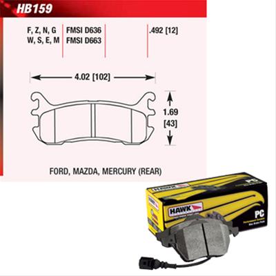 Hawk Performance Ceramic Brake Pads HB159Z.492