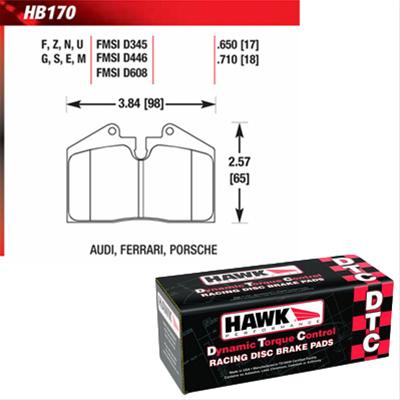 Hawk Performance DTC 70 Brake Pads HB170U.710