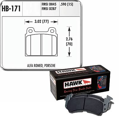 Hawk Performance Blue 9012 Racing Brake Pads HB171E.590