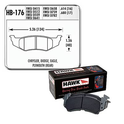 Hawk Performance Blue 9012 Racing Brake Pads HB176E.680