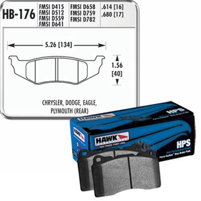 Hawk Performance HPS Brake Pads HB176F.614