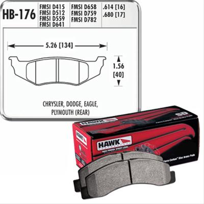 Hawk Performance HP Plus Brake Pads HB176N.614