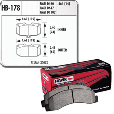 Hawk Performance HP Plus Brake Pads HB178N.564