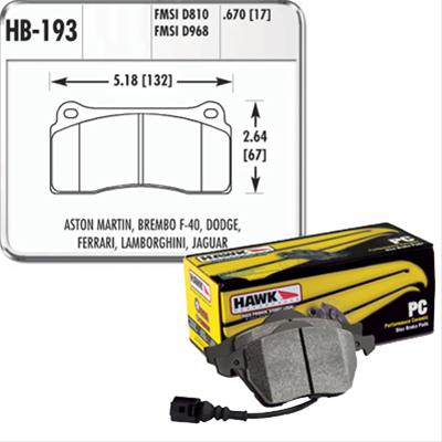 Hawk Performance Ceramic Brake Pads HB193Z.670