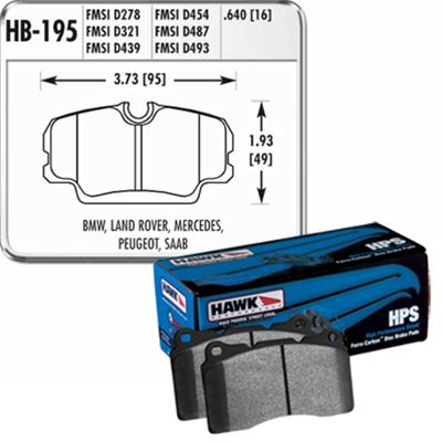 Hawk Performance HPS Brake Pads HB195F.640