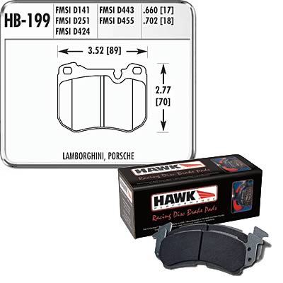 Hawk Performance Blue 9012 Racing Brake Pads HB199E.702