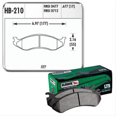 Hawk Performance LTS Brake Pads HB210Y.677