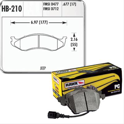 Hawk Performance Ceramic Brake Pads HB210Z.677