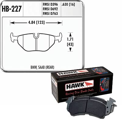 Hawk Performance Blue 9012 Racing Brake Pads HB227E.630