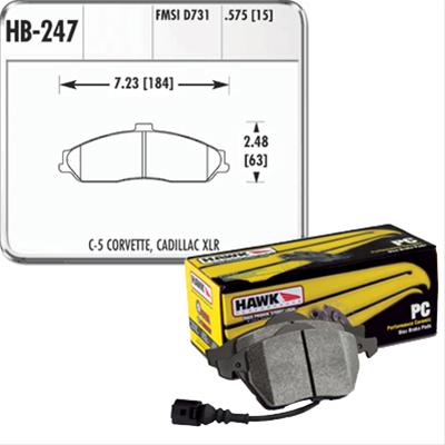 Hawk Performance Ceramic Brake Pads HB247Z.575