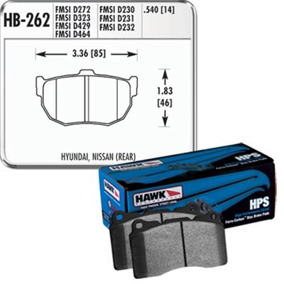 Hawk Performance HPS Brake Pads HB262F.540