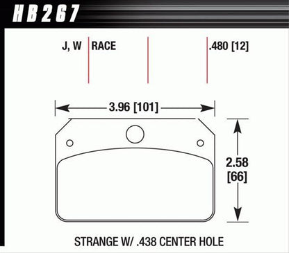 Hawk Performance DR 97 Racing Brake Pads HB267J.480