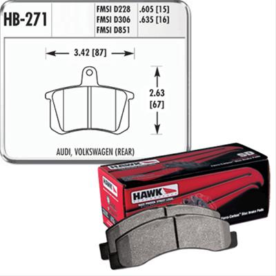 Hawk Performance HP Plus Brake Pads HB271N.635