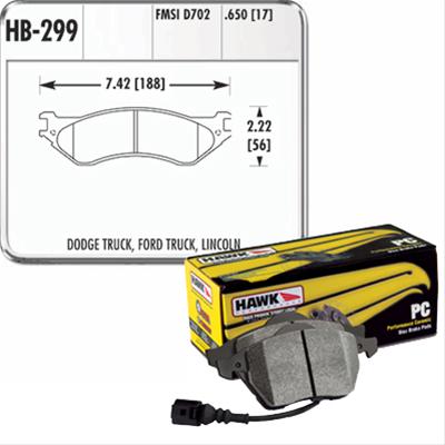 Hawk Performance Ceramic Brake Pads HB299Z.650