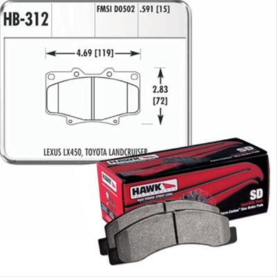 Hawk Performance SuperDuty Brake Pads HB312P.591