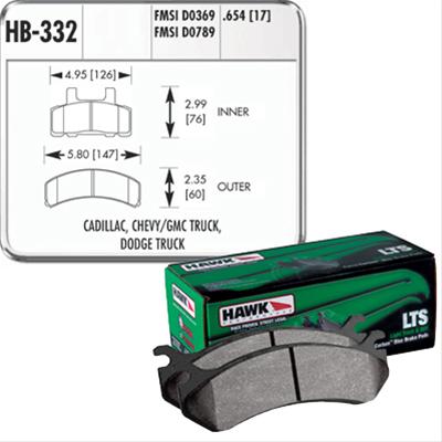 Hawk Performance LTS Brake Pads HB332Y.654