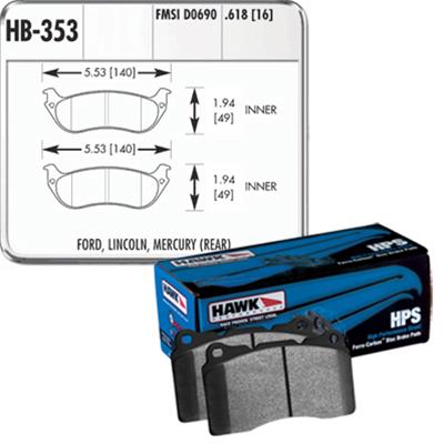 Hawk Performance HPS Brake Pads HB353F.618